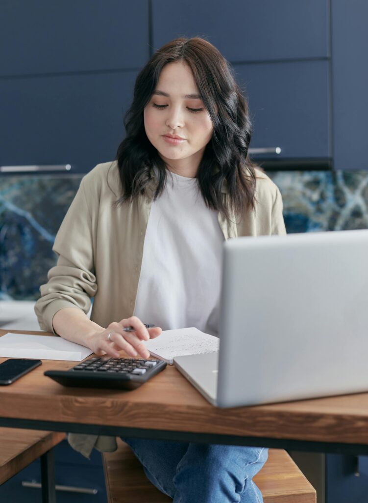 graphic designer working online